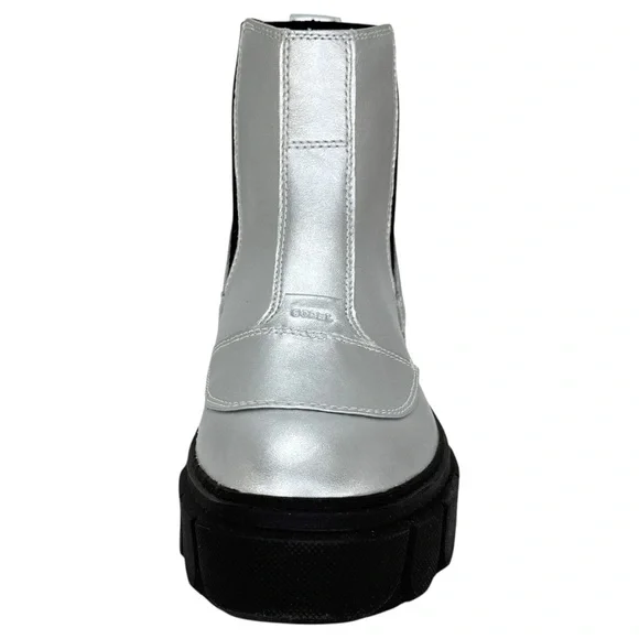 Sorel Caribou X Silver Leather Waterproof Womens Chelsea Boots Size 8M - Picture 6 of 14